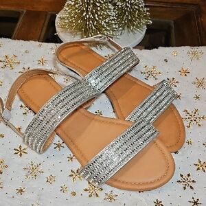 Elegant Silver Women's Sandals